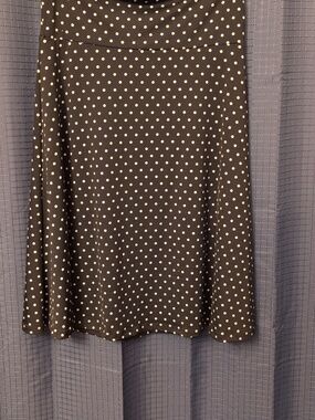 LuLaRoe Black and White Polka Dot Pattern A-Line Skirt L Like New